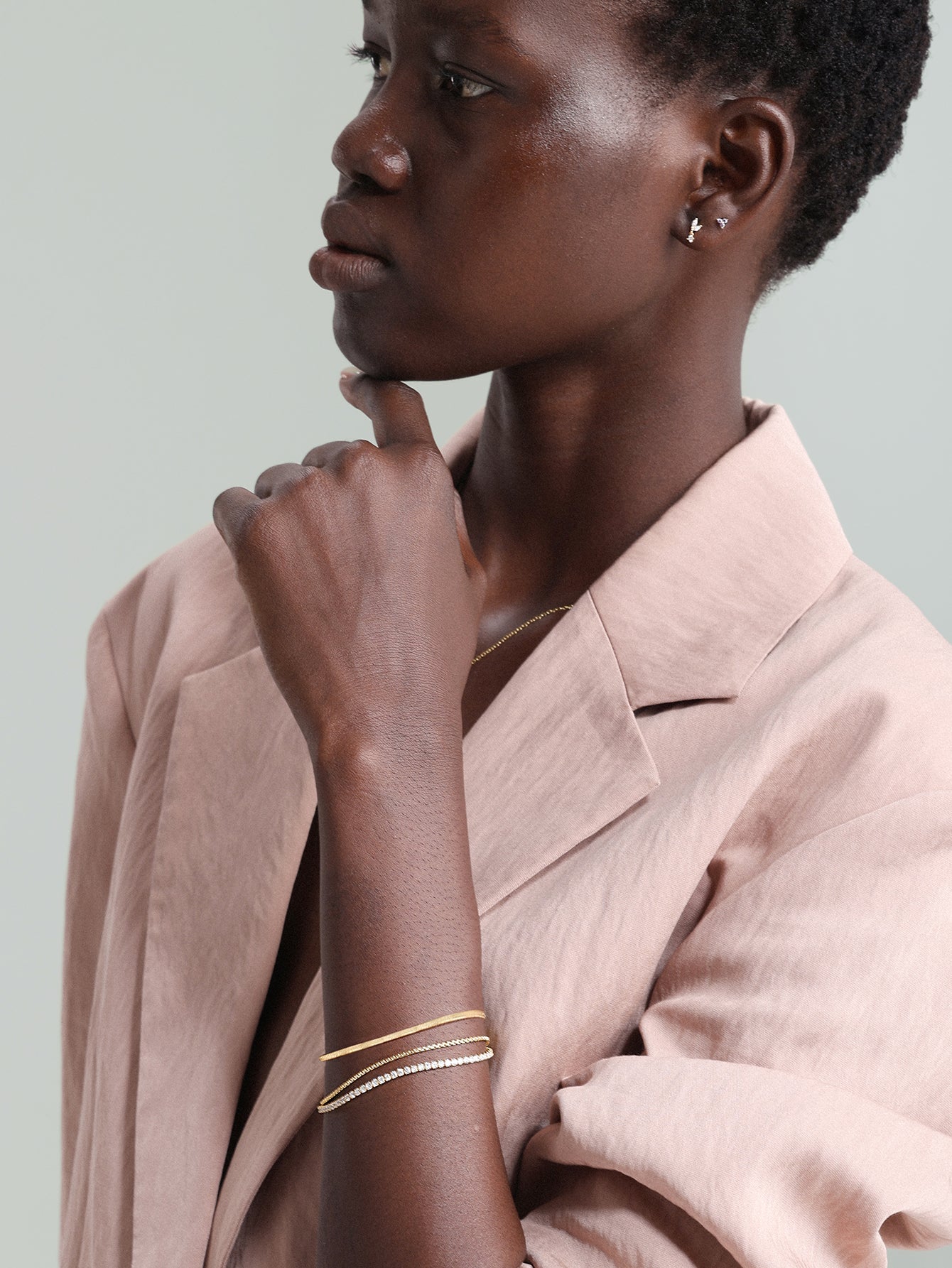 Pulseira Corrente Baby Box em Ouro Vermeil 18k