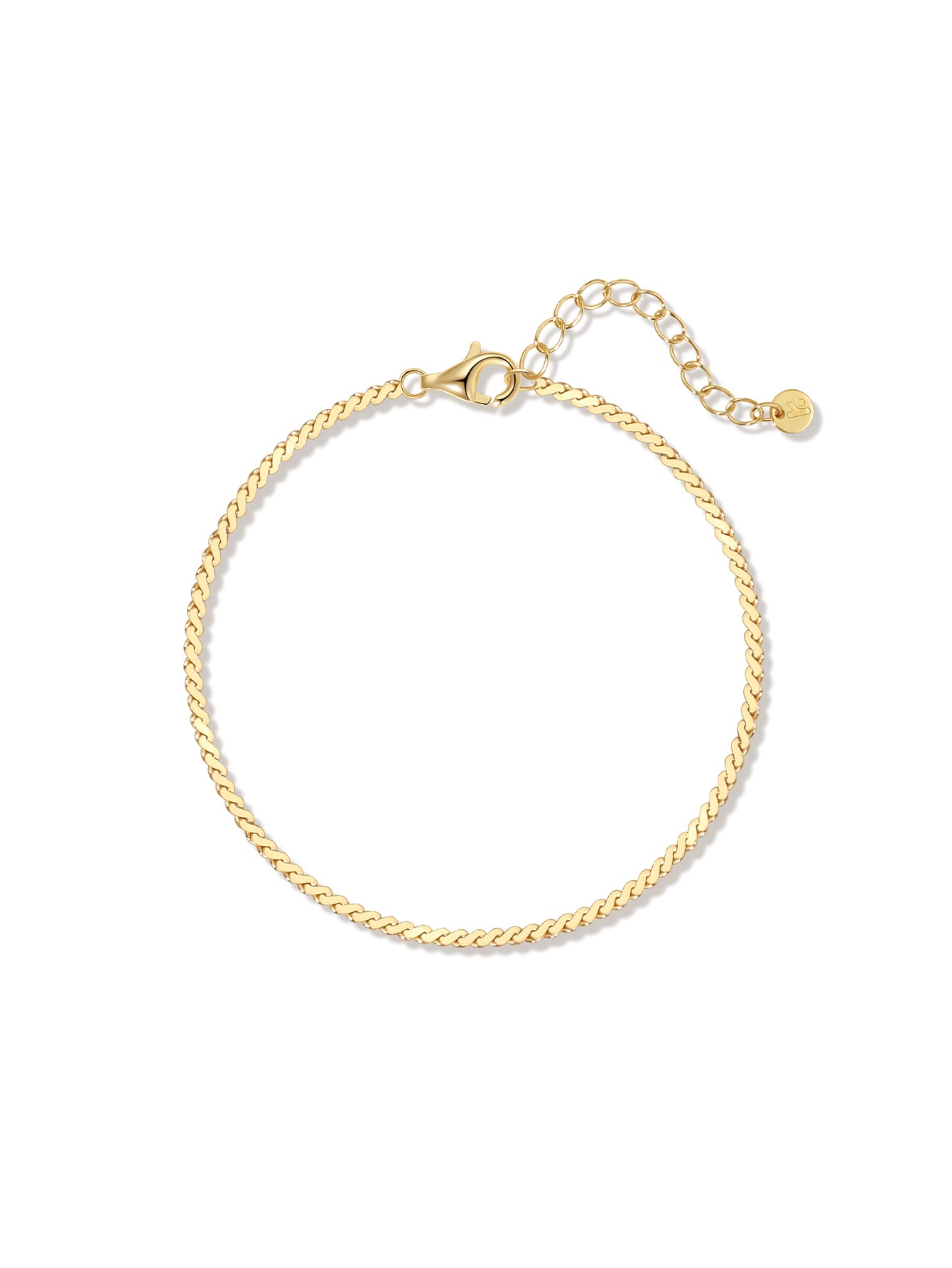 Pulsera de Cadena Serpentina de Oro Vermeil de 18k