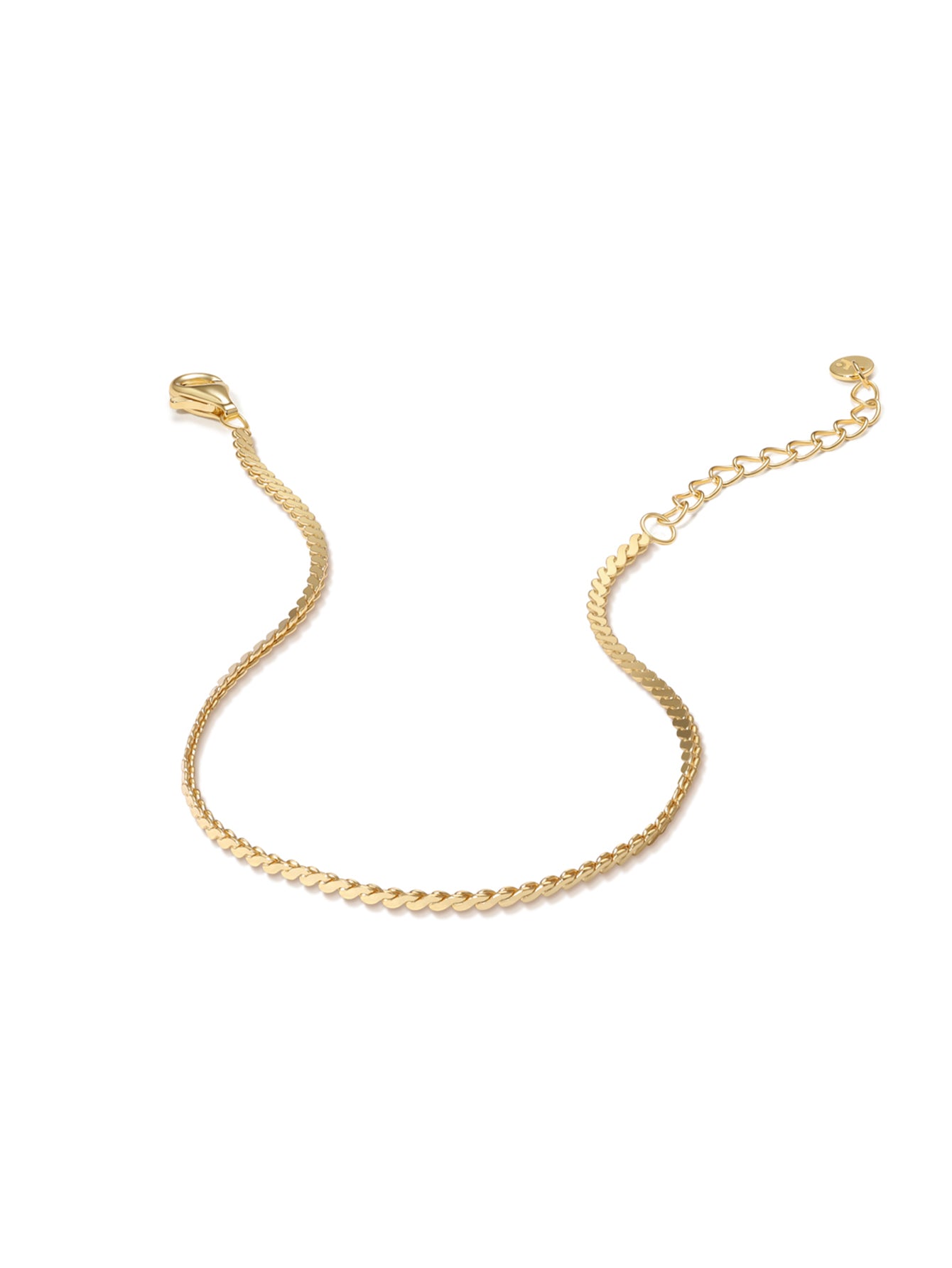 Pulsera de Cadena Serpentina de Oro Vermeil de 18k