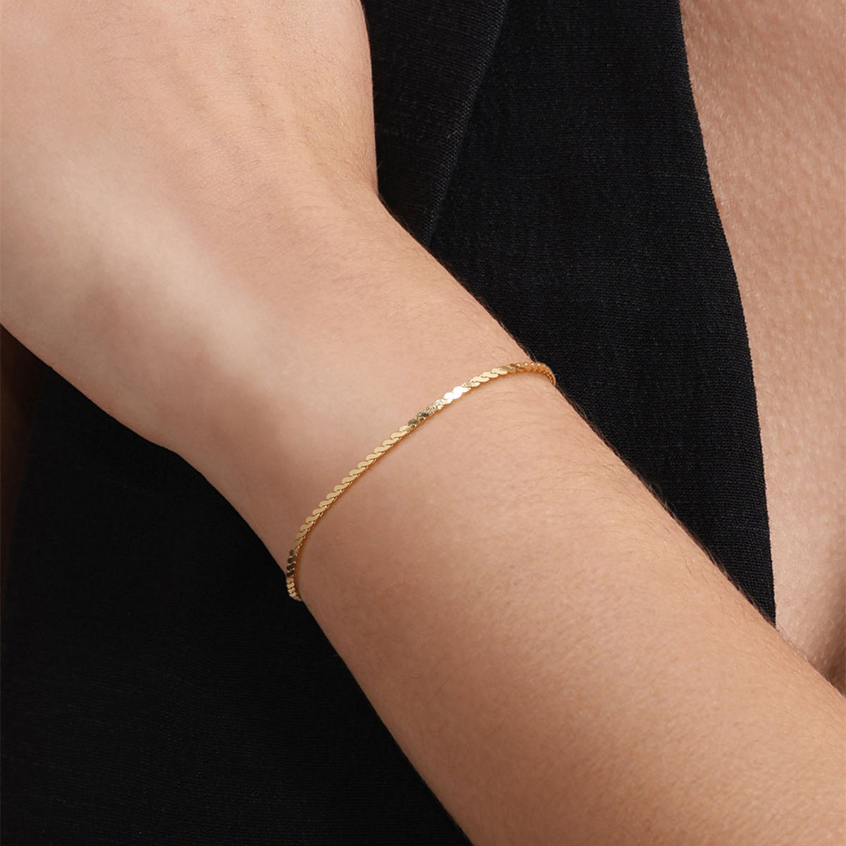 Kosiner Jewelry KOSINER 18K Gold Vermeil Serpentine Chain Bracelet