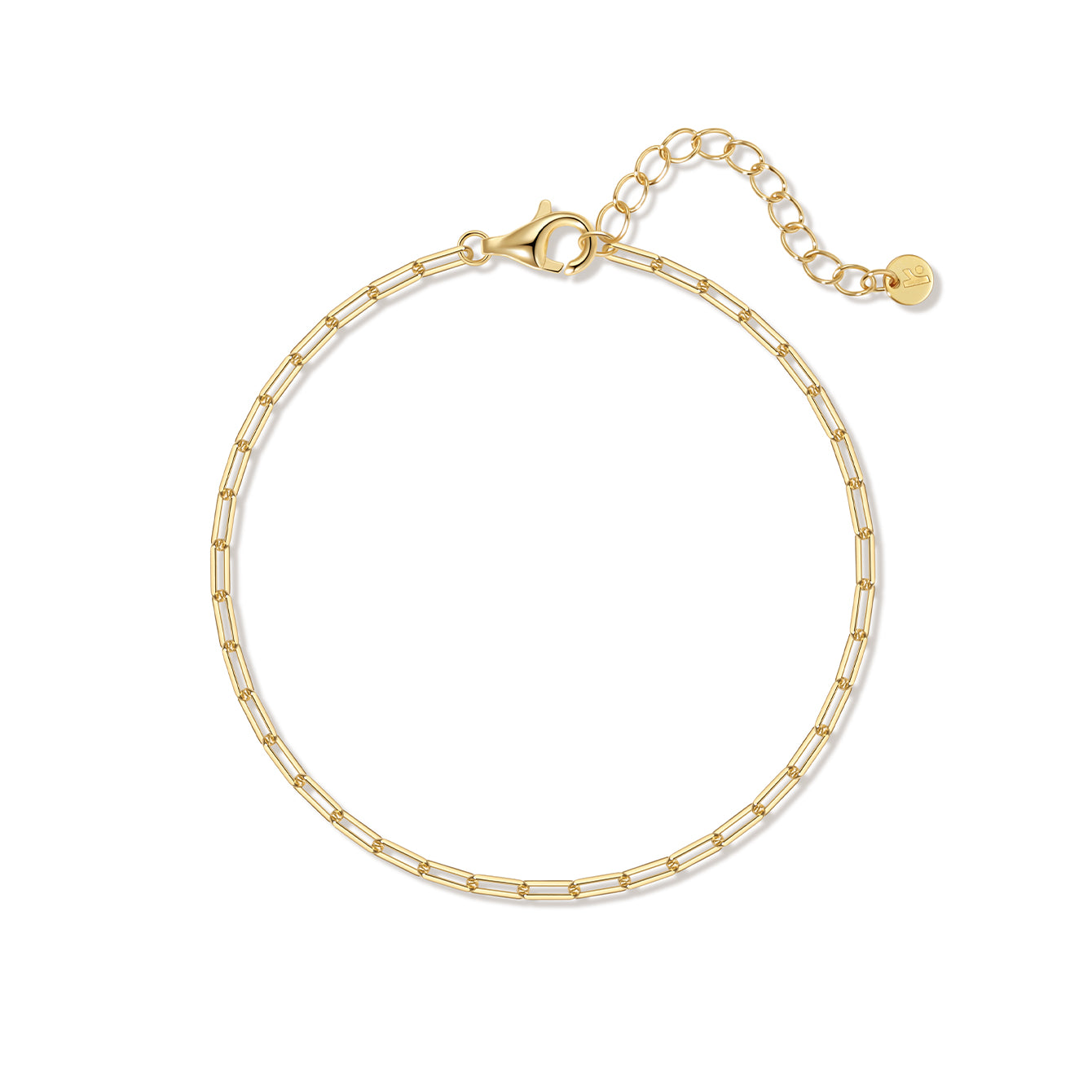 Pulsera Boyfriend De Cadena En Oro Vermeil De 18k