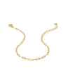 KOSINER 18K Gold Vermeil Boyfriend Chain Bracelet, Dainty Thin Paperclip Link Adjustable Bracelet for Women, Minimal Stackable Gold Chain Jewelry