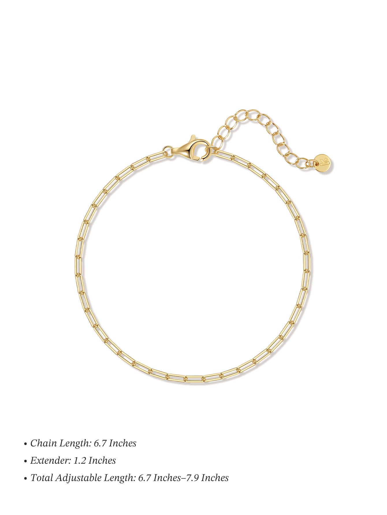 Pulsera Boyfriend De Cadena En Oro Vermeil De 18k