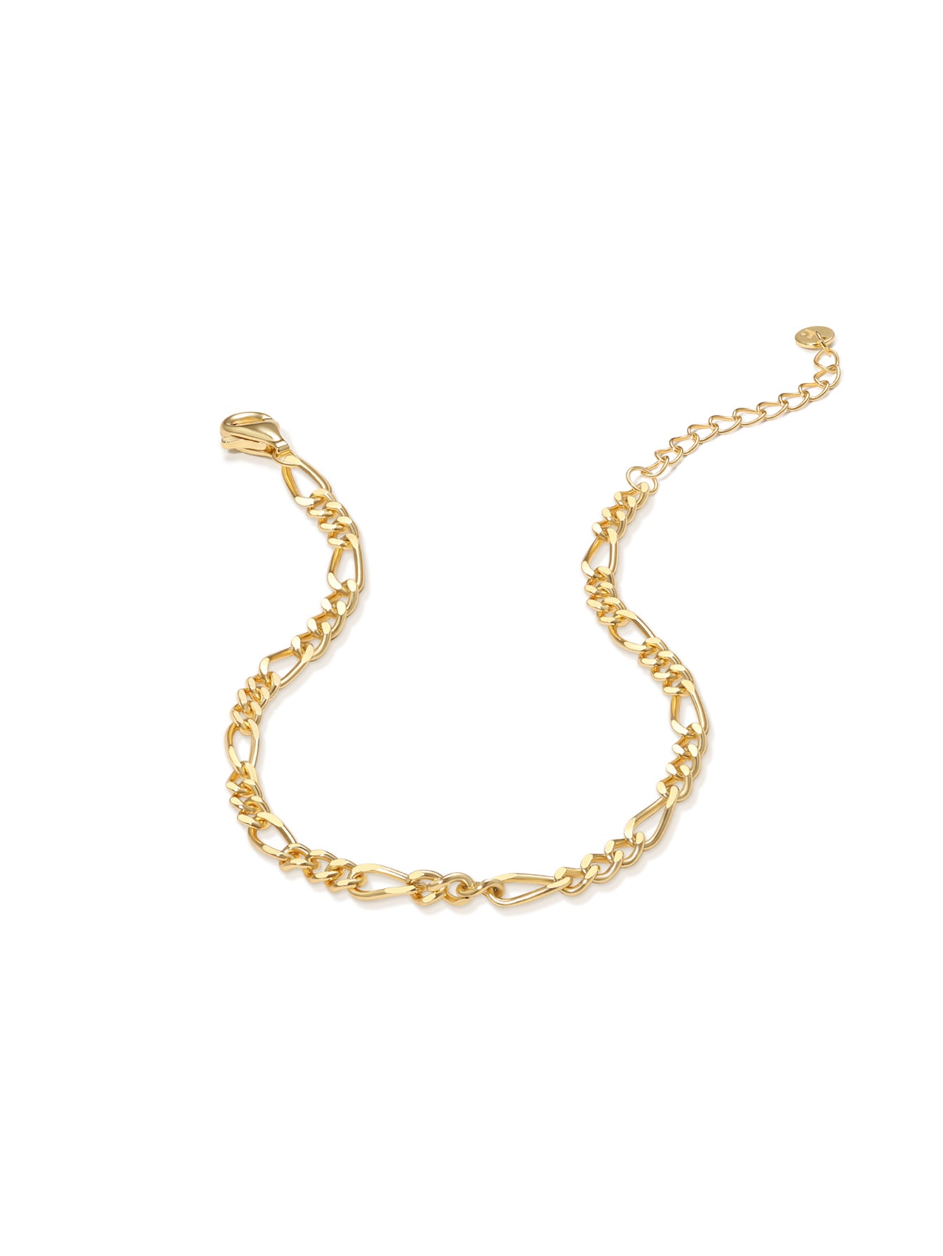 Bracciale a catena Figaro in oro vermeil 18 carati