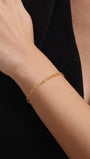 Kosiner Jewelry KOSINER 18K Gold Vermeil Figaro Chain Bracelet