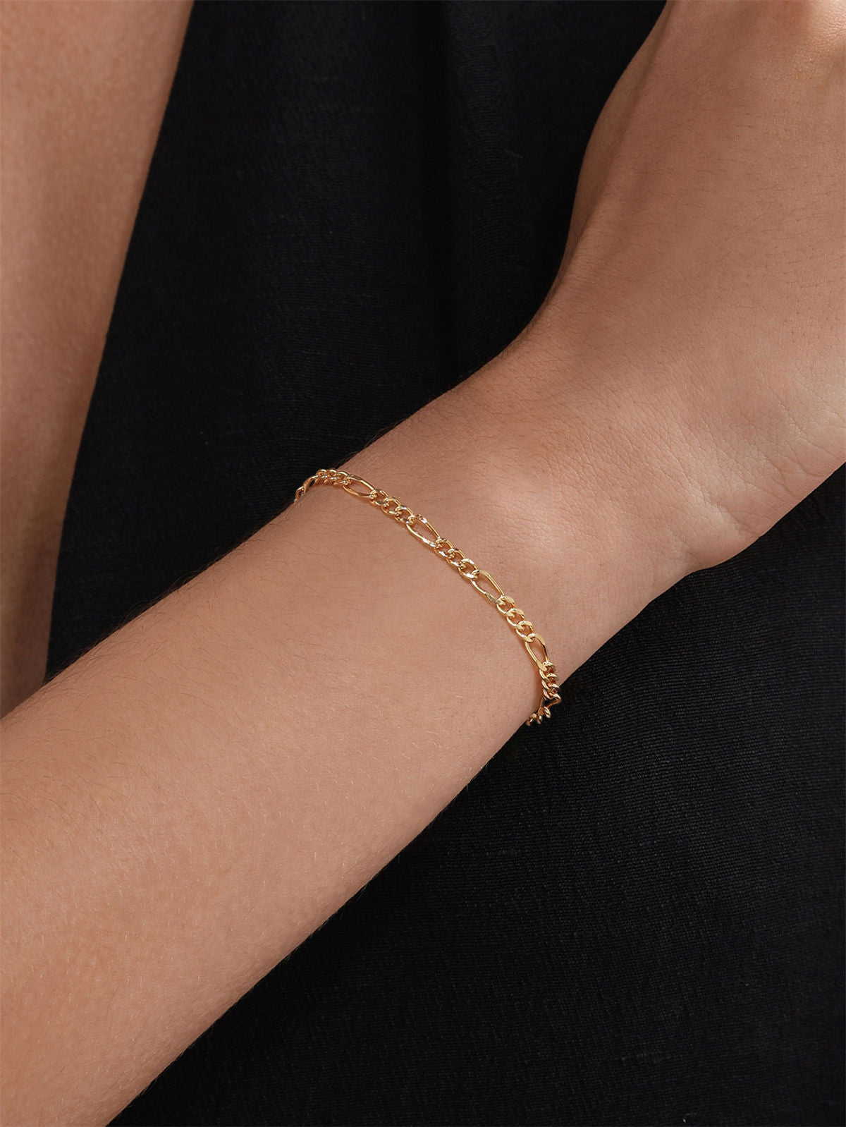 Kosiner Jewelry KOSINER 18K Gold Vermeil Figaro Chain Bracelet