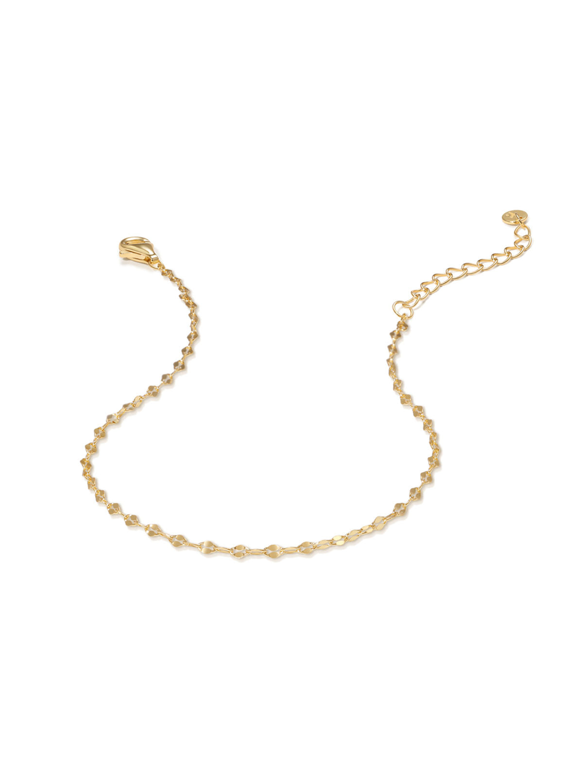 Kosiner Jewelry KOSINER 18K Gold Vermeil Delicate Baby Rolo Chain Bracelet