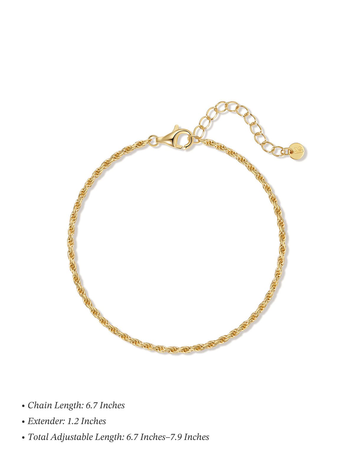 Kosiner Jewelry KOSINER 18K Gold Vermeil Delicate Curb Chain Bracelet