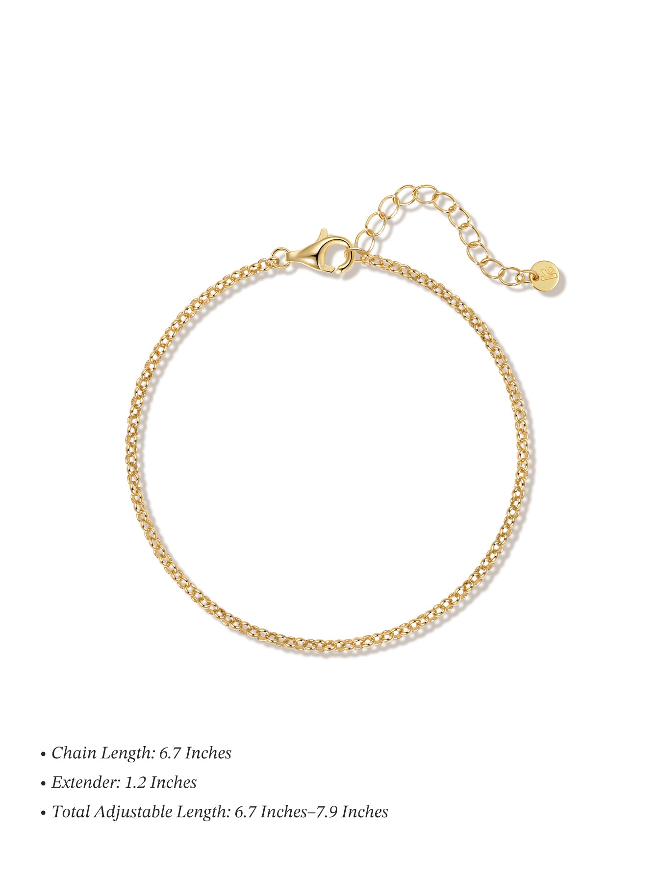 Bransoletka z łańcuszkiem z 18-karatowego złota Vermeil