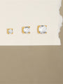 18kt gold plated sterling silver labret studs with round CZs in 2mm, 3mm, 4mm sizes, flat back.