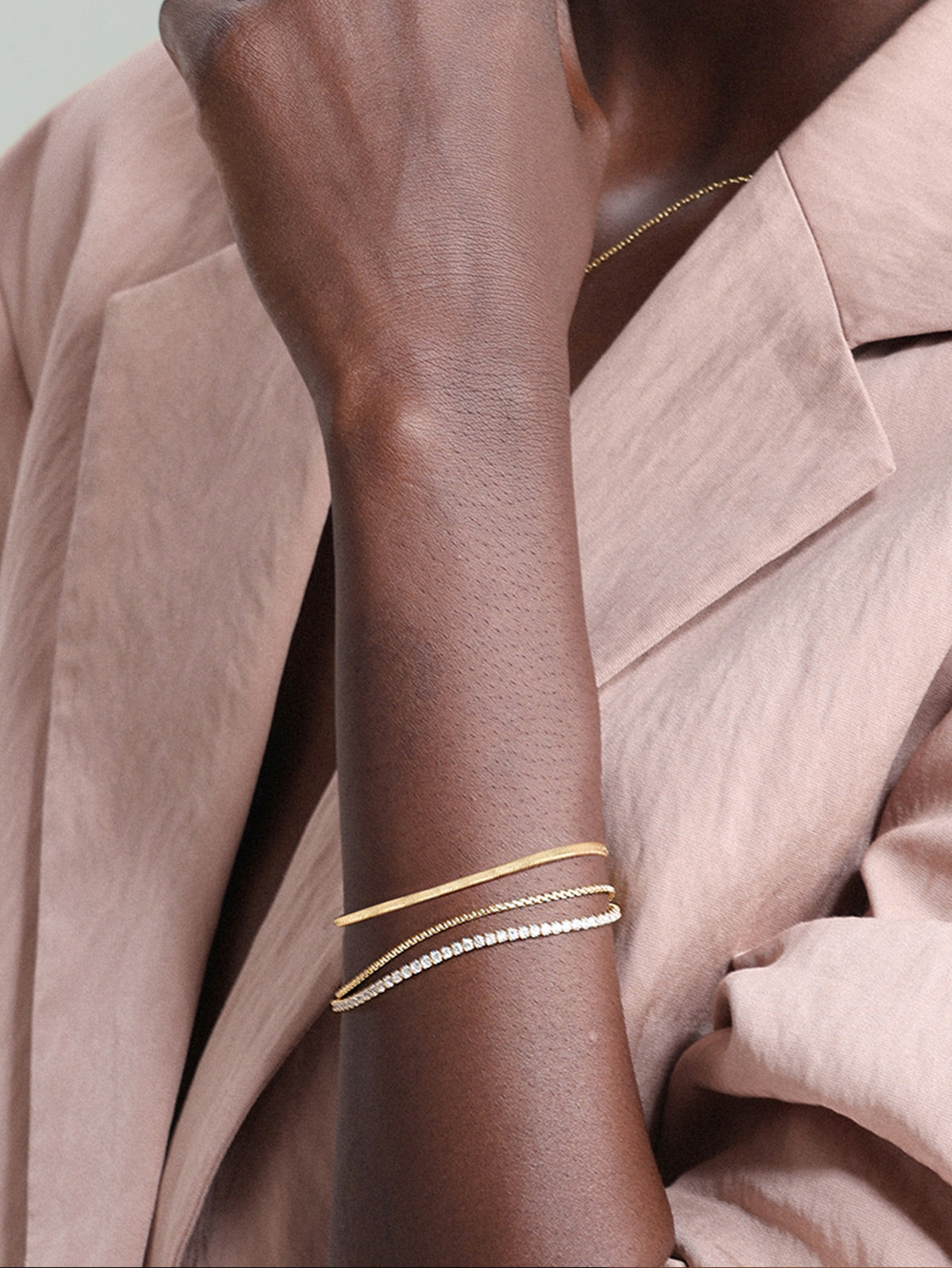 Kosiner Jewelry KOSINER 18K Gold Vermeil Cable Chain Bracelet