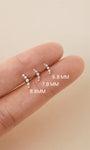 KOSINER Crescent Stud Sizes: 6.8mm / 7.8mm / 8.8mm 14K Gold Piercing Jewelry