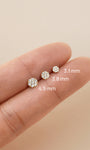 Kosiner 14K Solid Gold Classic Round Ear Piercing Stud