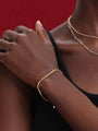 kosiner jewelry 18k Gold Vermeil Box Chain Bracelet
