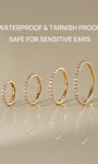 KOSINER dainty paved clicker hoop, ideal for curated ear stacking and layering