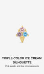 kOSINER Ice cream stud minimalist everyday wear