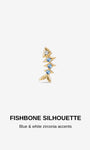 KOSINER Hypoallergenic titanium post fishbone flatback earring