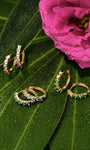 gioielli kosiner Cerchi Gem Garden Rainbow Pavé in argento sterling