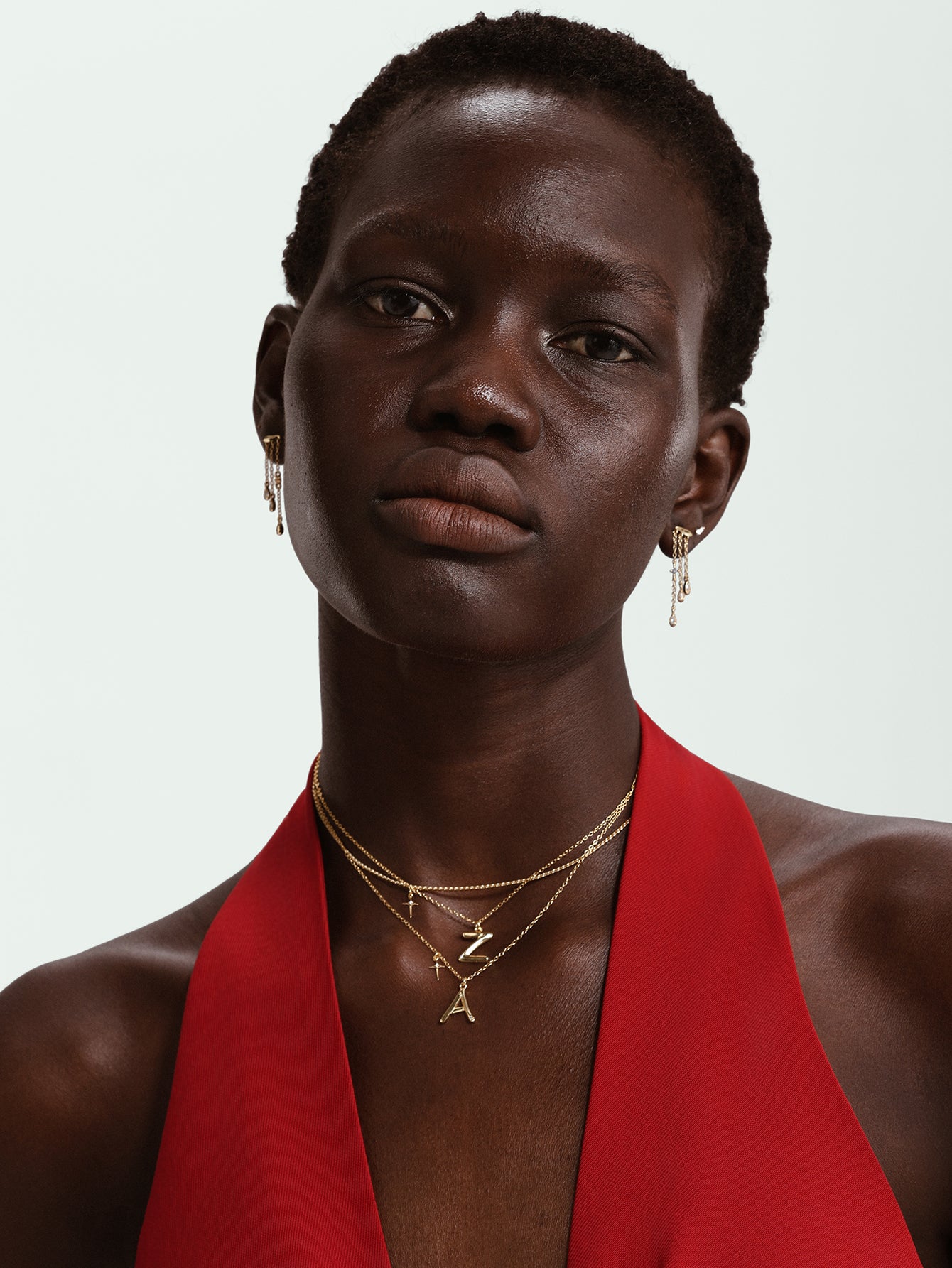 Kosiner Jewelry KOSINER 18K Gold Vermeil Delicate Initials Chain Necklace