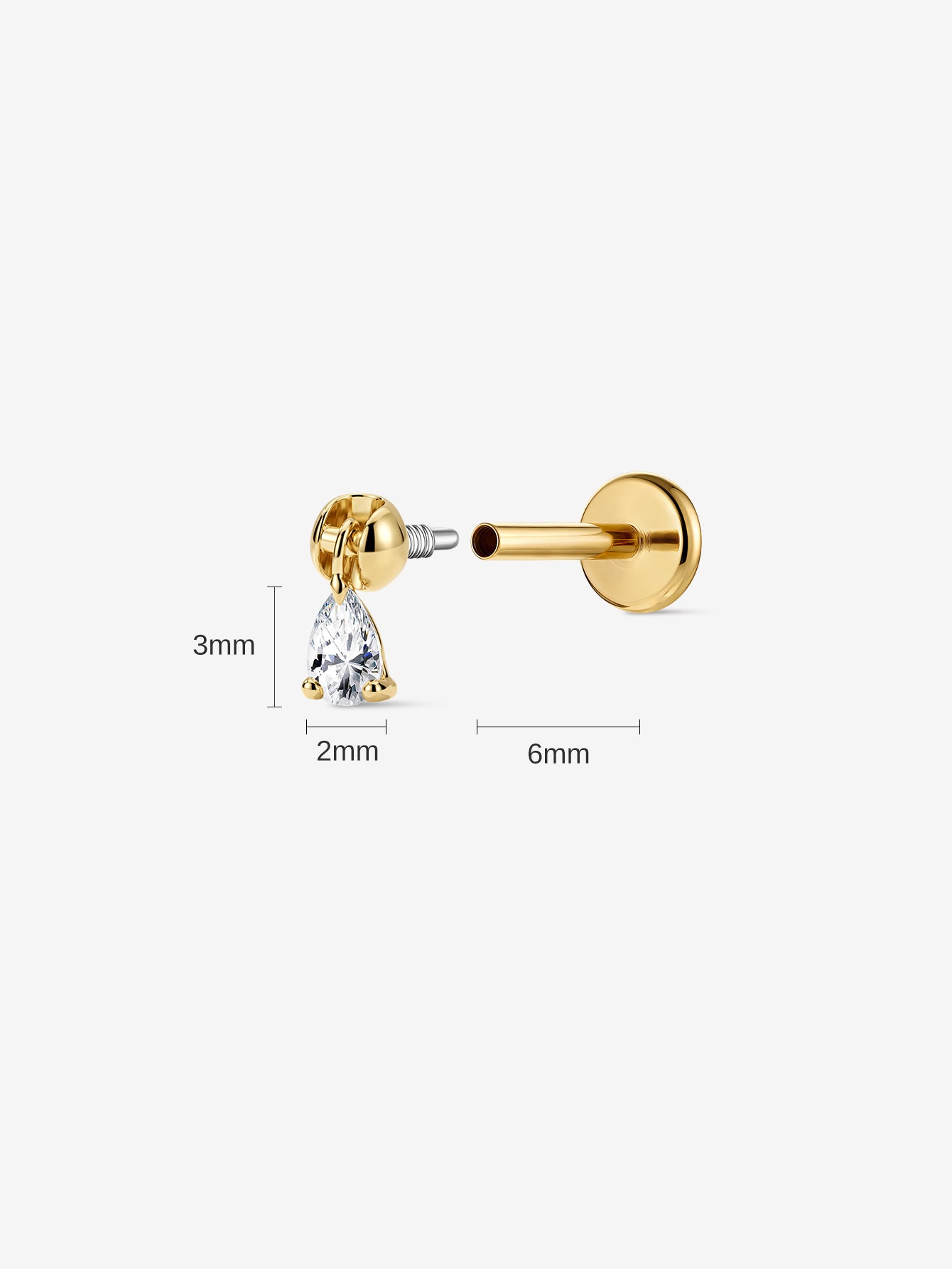 KOSINER 14K Solid Gold Classic Lab-Grown Diamond Set