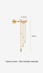 Kosinerjewelry KOSINER 925 Sterling Silver Oceanic Starfish Tassel Flat Back Stud
