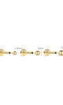 KOSINER Timeless ball flat back stud, hypoallergenic and durable, suitable for all piercing placements