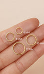 KOSINER Titanium Delicate Multi-Sized Hoop Earrings, 6/8/10/12mm, hypoallergenic and waterproof for sensitive ears