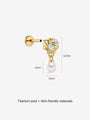 Kosinerjewelry KOSINER 925 Sterling Silver Oceanic Shell Pearl Drop Flat Back Stud