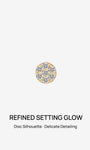 Kosiner 14K Solid Gold Classic Round Ear Piercing Stud
