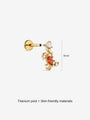 Kosinerjewelry KOSINER 925 Sterling Silver Oceanic Crab Drop Pearl Flat Back Stud