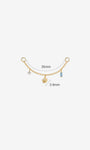 Kosinerjewelry KOSINER 925 Sterling Silver Oceanic Shell Tassel Chain Hoop Charm