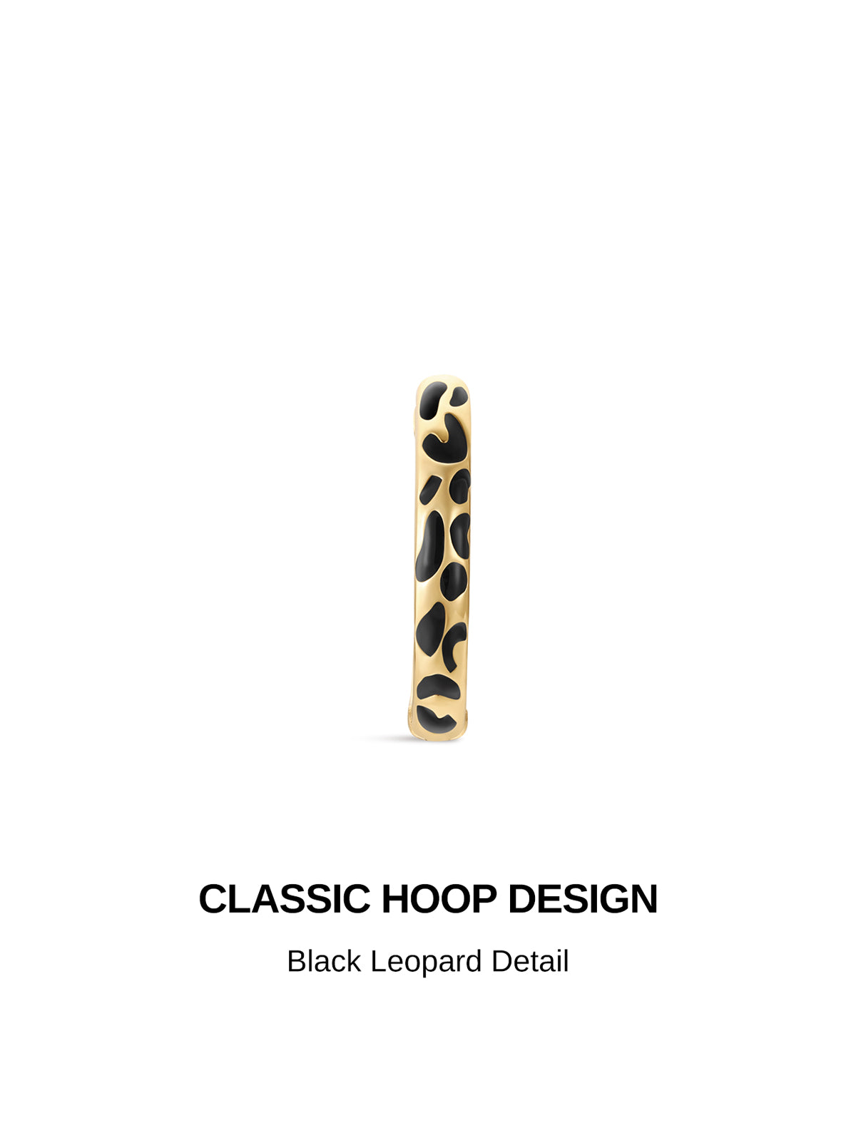 Aros Puzzle con lunares de leopardo en plata de ley