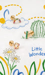 Little Wonder 14K gold rainbow, cactus and flower flat back stud collection