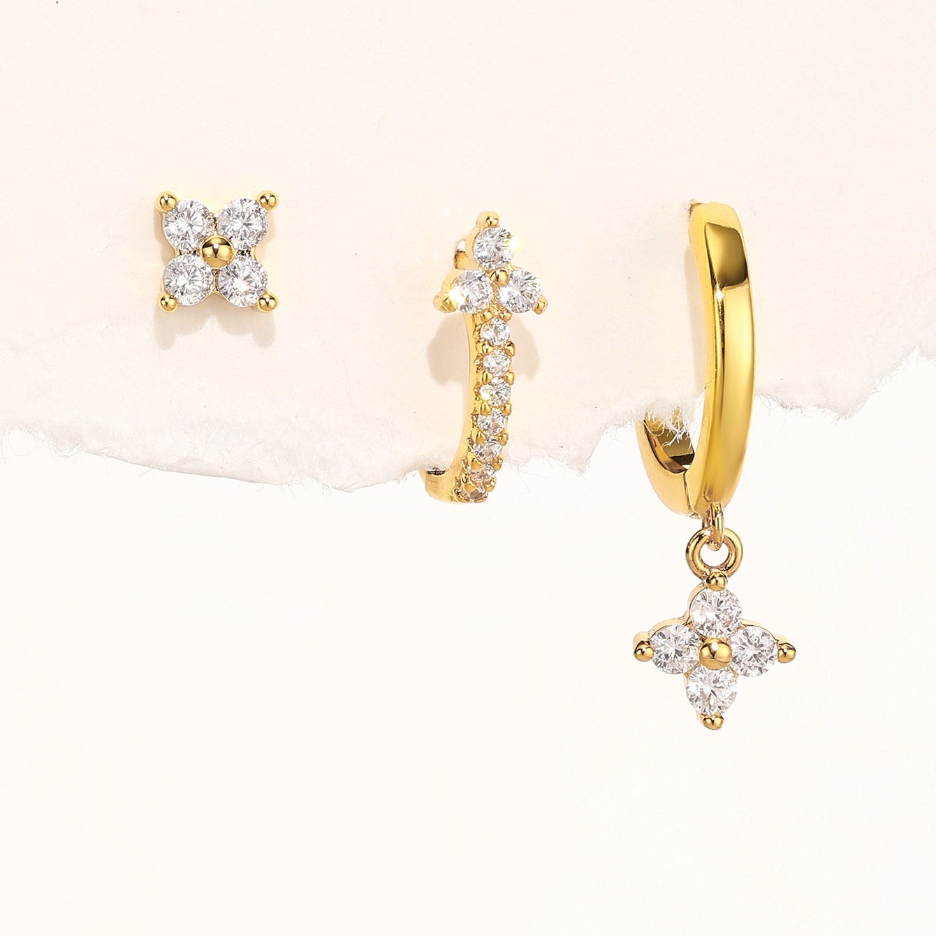 S925 Fashion Flower Earrings Hoops Collection - Kosinerjewelry