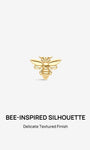 KOSINER 14K Solid Gold Glossy Flying Bee Flat Back Stud, Nickel-Free Waterproof Sleep Friendly Dainty Cartilage Piercing Jewelry for Women