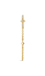 KOSINER Rising Star gold-plated star chain hoop with size labels of 5.7mm at the hoop and 4.5mm at the chain charm