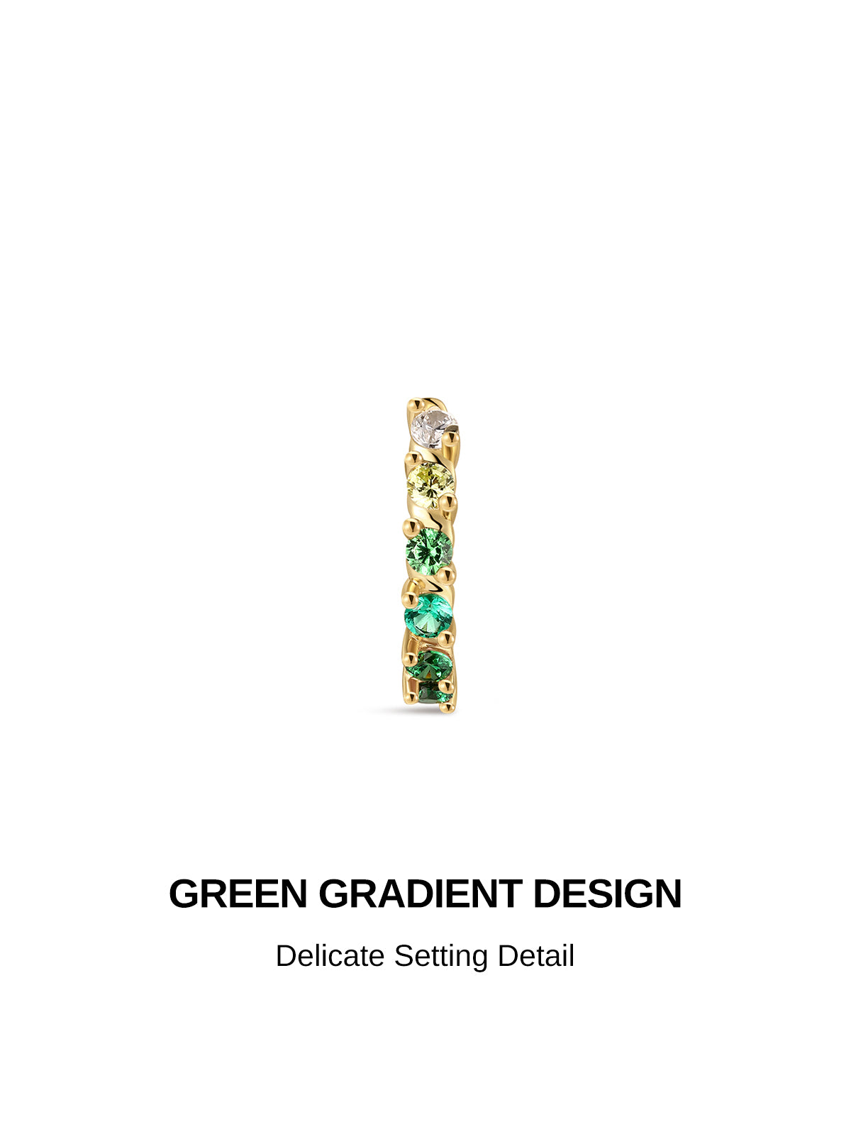 Créoles Gem Garden Twist CZ en argent sterling 925