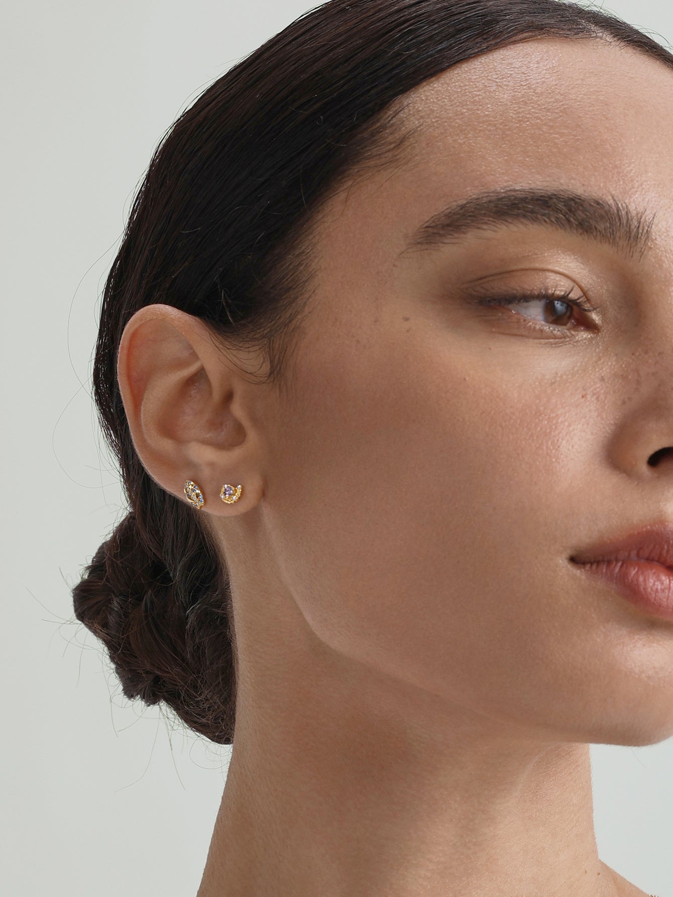 KOSINER Beach conch flatback stud minimalist everyday & beachwear ear jewelry
