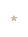 KOSINER Rising Star gold-plated Shining Star flat back stud worn in an upper lobe piercing with celestial earrings