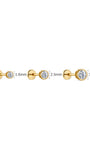 KOSINER round bezel lab-grown diamond flat back studs in 1.6mm, 2.5mm and 3.5mm sizes
