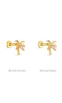 KOSINER 18k gold vermeil vs 18k gold plated palm tree stud comparison
