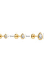 KOSINER pear lab-grown diamond flat back studs in 2.5mm, 3mm and 4mm sizes