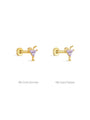 KOSINER 18k gold vermeil vs 18k gold plated cocktail glass stud comparison