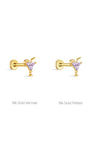KOSINER 18k gold vermeil vs 18k gold plated cocktail glass stud comparison
