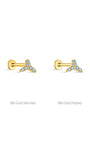 KOSINER 18k gold vermeil vs 18k gold plated mermaid tail stud comparison