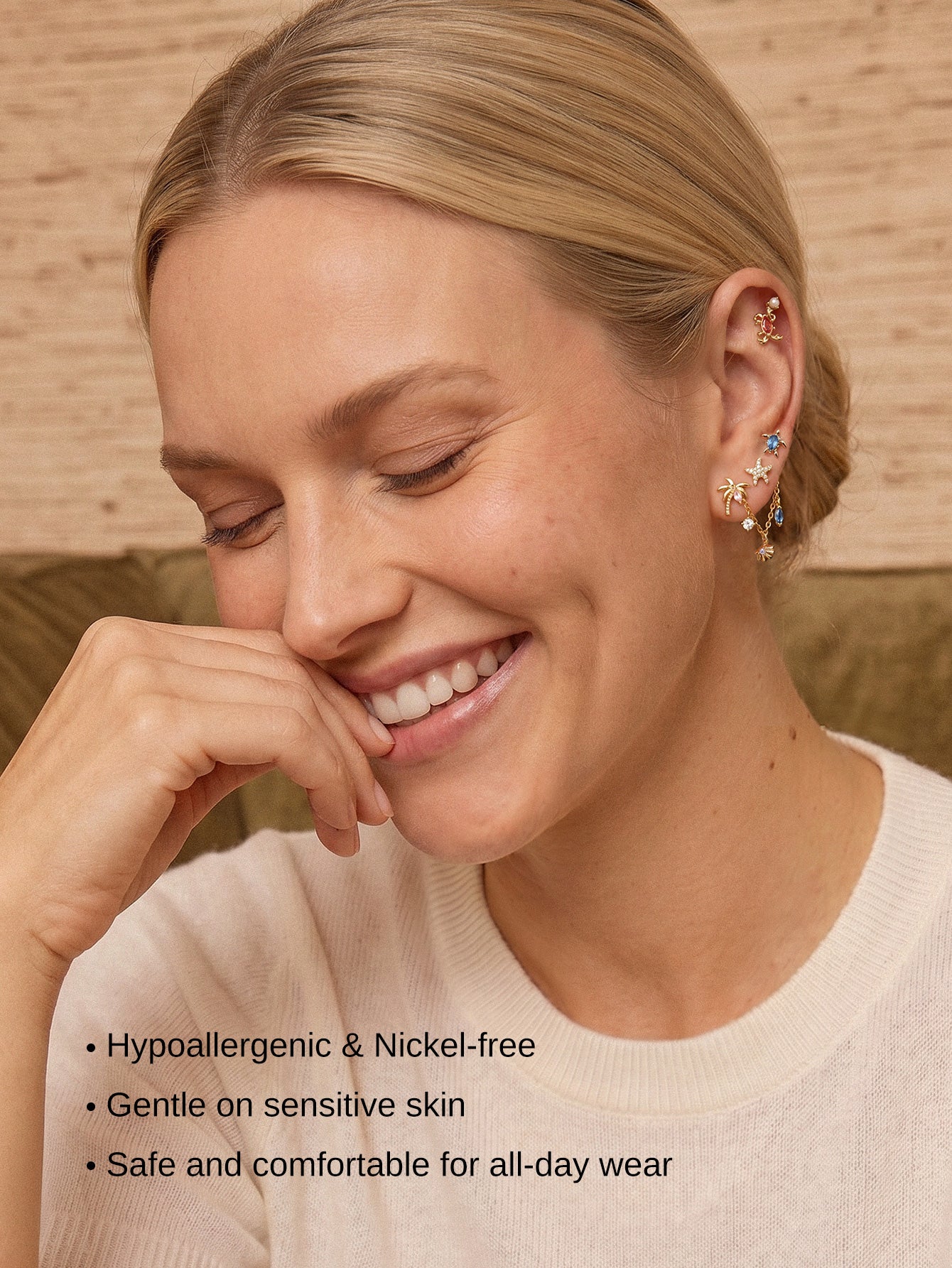 Kosinerjewelry KOSINER 925 Sterling Silver Oceanic Crab Drop Pearl Flat Back Stud