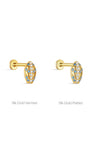 KOSINER 18k gold vermeil vs 18k gold plated surfboard stud comparison