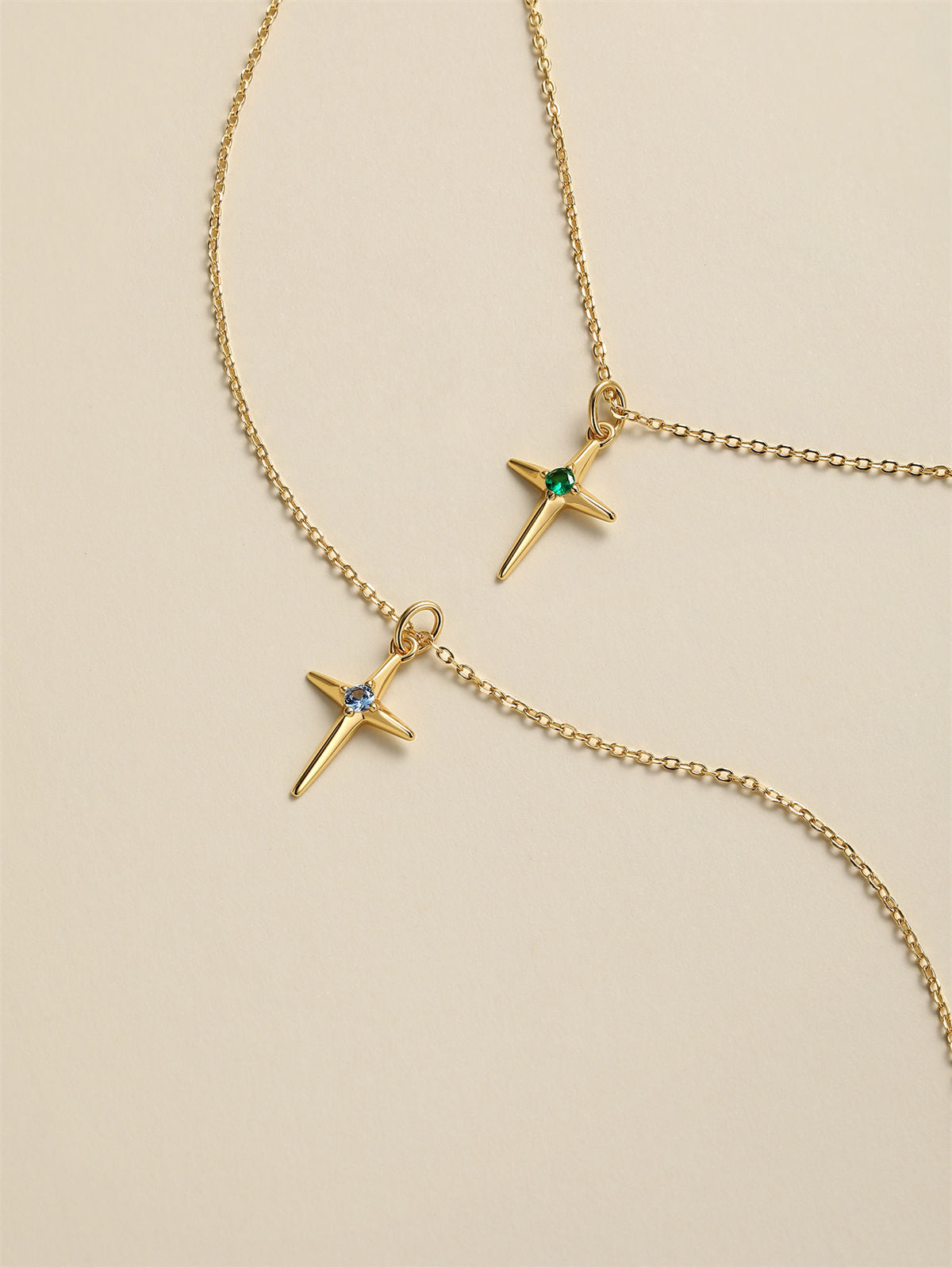 KOSINER 18K Gold Vermeil Delicate Initials Chain Necklace