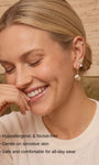 Kosinerjewelry KOSINER 925 Sterling Silver Oceanic Shell Starfish Hoop Earrings