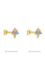 KOSINER 18k gold vermeil vs 18k gold plated ice cream flatback stud comparison